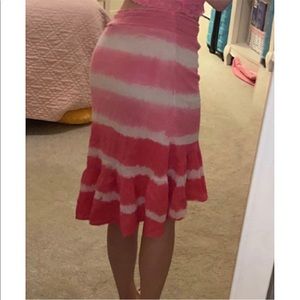 Pink stripped skirt